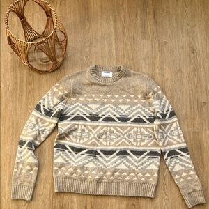 Old Navy Men's Tan Geometric Sweater